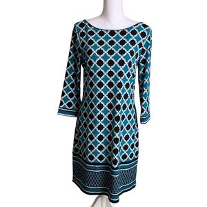 White House Black Market Geometric Print Dress Size Medium